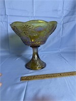 Indiana Glass Harvest Wedding Pedestal Bowl