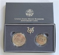 1991 Mt. Rushmore 2-Coin Commem. UNC Set