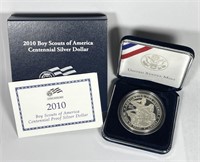 2010 Boy Scout BSA Commem Proof Silver Dollar