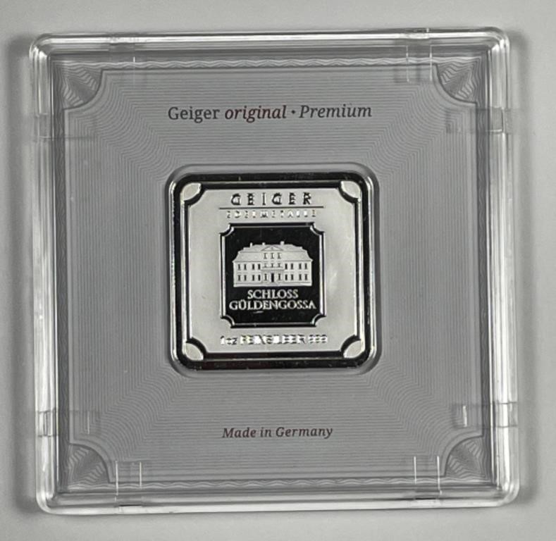 Geiger Edelmetalle Silver Square Bar 1 OZ