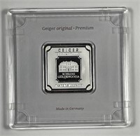 Geiger Edelmetalle Silver Square Bar 1 OZ