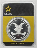 US ARMY 1 Oz Silver Art Round in Licensed Cachet