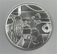 Steamboat Willie 1 Ounce .999 Silver Art Round