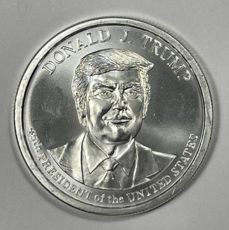 Donald Trump 2 Oz Silver Art Round .999 Fine