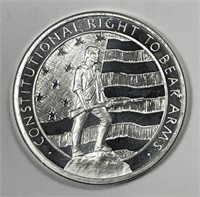 Right To Bear Arms 2 Oz Silver Art Round .999 Fine