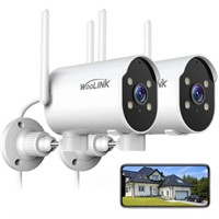 Woolink 2K Outdoor Security Cam  Night Vision  Two