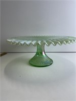 Fenton Opalescent Hobnail Cake Stand