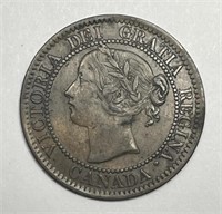 CANADA: 1859 Large Cent About Uncirculated AU
