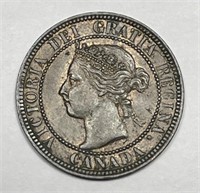 CANADA: 1901 Large Cent About Uncirculated AU