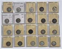 CANADA: 1902-1920 5 Cent 20 Different Dates