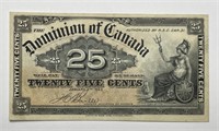 CANADA: 1900 25 Cent Dominion Note Shinplaster