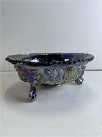Carnival Glass Footed Centerpiece Bowl