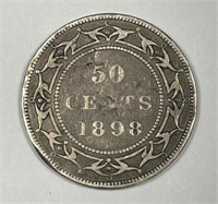 CANADA NEWFOUNDLAND: 1898 Silver Fifty Cents