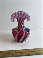 Fenton Cranberry Vase