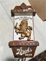 Vintage Lighted Stroh's Beer Sign - Works