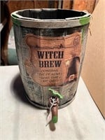 Decorative Wooden Keg "Witch Brew" 11.5" Tall