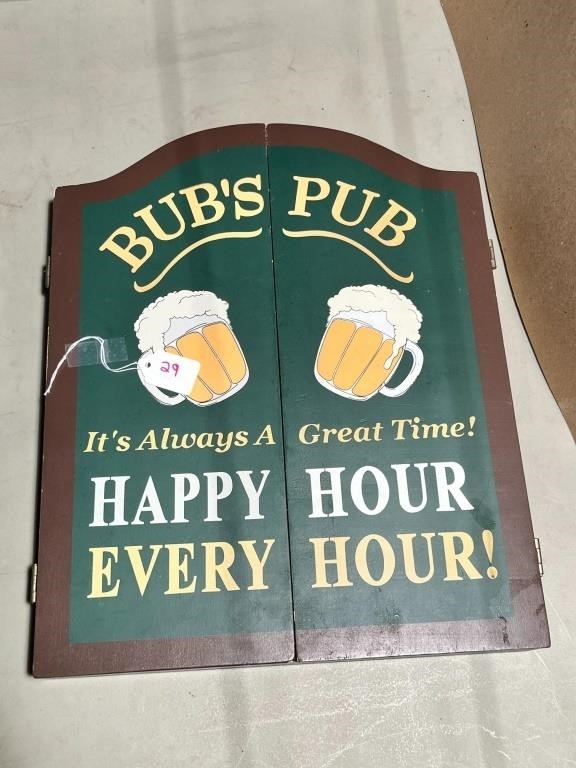 Bub's Pub Dart Board with Darts