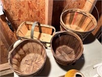 4 Wood Baskets