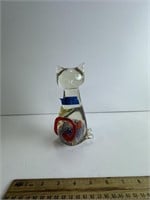 Murano Style Art Glass Cat