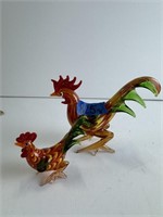 Art Glass Roosters