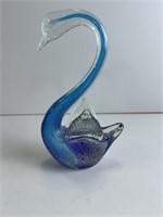 Murano Style Art Glass Swan