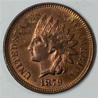 1879 1C  MS64 RB  NEARLY FULL RED AND BRILLIANT!