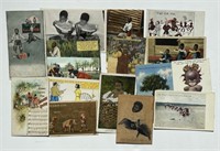 Lot of 16 African-American Vintage Post Cards