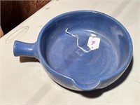 Bybee Pottery Blue 8" Spouted French Baker