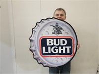 ADVERTISING BUD LIGHT Metal Beer Sign 27" W