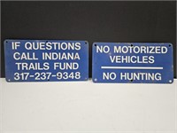 Metal Signs NO MOTORIZED VEHICLES  CALL 12" Wide