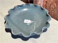 Bybee Pottery Teal 12" Fluted Low Bowl/Baker
