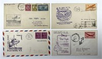 US: 4 First Flight Postal Covers incl Calcutta LOT