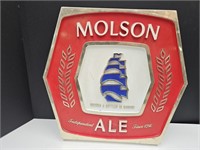 Advertising MOLSON ALE Sign 14 x 13"h