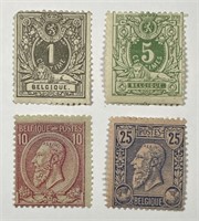 BELGIUM: 1884-88 #50-53 Mint