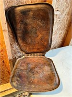 Vintage Hand Tooled Leather Car Seat