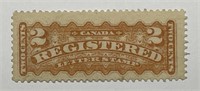 CANADA: 1875 2-Cents Orange Registered Stamp F1