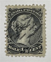 CANADA: 1870 1/2 Cent Black Sc#21