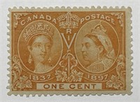 CANADA: 1897 1c Orange Jubilee #51 Mint