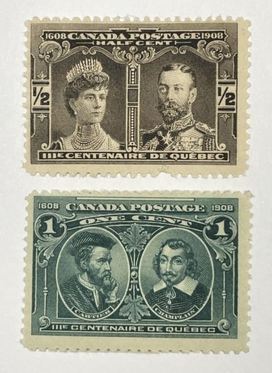 CANADA: 1908 1/2c & 1c #96-97 Mint