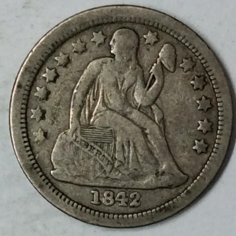 1842-O 10C VF