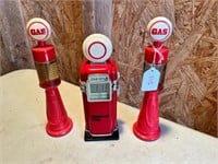 3pc Avon Gas Pumps & National City Alarm Clock