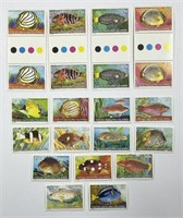 COCOS ISLANDS: #34-50 Complete Set Fish MNH