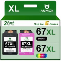 3.07 x 1.54 x 4.41  Unbranded HP 67 XL Ink Cartrid