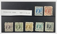 CUBA: 1916 Telegraph Stamps #104-110, Used