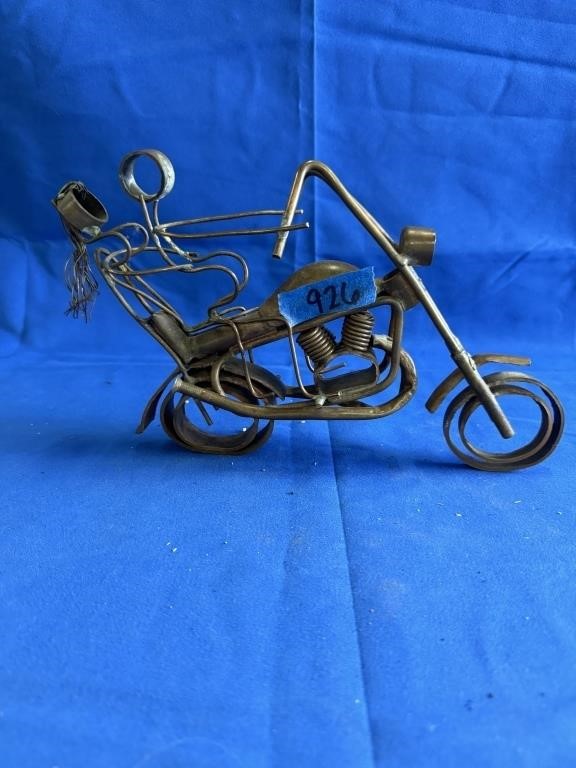Handmade Metal Motocycle Art