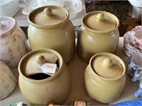 Bybee Pottery 4pc Olive Canister Set