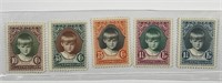 LUXEMBOURG: 1929 B35-39 Complete Set Mint MPH