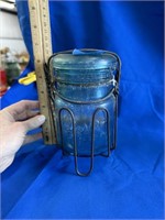 Vintage Lustre Blue Jar