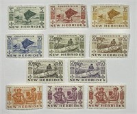 NEW HEBRIDES: 1953 #66 - 76 Complete Set Mint MNH
