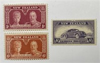 NEW ZEALAND: 1935 #200-201, 1939 E2 Mint MNH